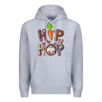 Heather Grey hip hop easter bunny Premium Hoodie - RanaPortraitStore