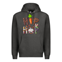 Charcoal Heather hip hop easter bunny Premium Hoodie - RanaPortraitStore