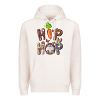 Pale Pink hip hop easter bunny Premium Hoodie - RanaPortraitStore