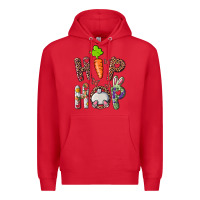 Red hip hop easter bunny Premium Hoodie - RanaPortraitStore