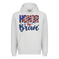 Dove Grey honor the brave Premium Hoodie - texasbilliewilder