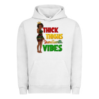 Pigment Lunar Rock thick thighs juneteenth vibes with afro black woma Urban Hoodie - texasbilliewilder