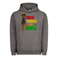 Pigment Tornado thick thighs juneteenth vibes with afro black woma Urban Hoodie - texasbilliewilder