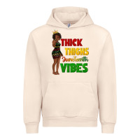 Sandshell thick thighs juneteenth vibes with afro black woma Urban Hoodie - texasbilliewilder