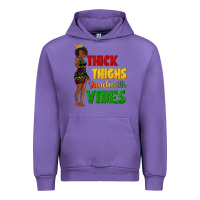 Tulip thick thighs juneteenth vibes with afro black woma Urban Hoodie - texasbilliewilder