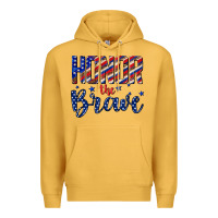 Mustard honor the brave Premium Hoodie - texasbilliewilder