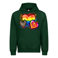 Forest Green pride hearts Urban Hoodie - Zillion Design Studio
