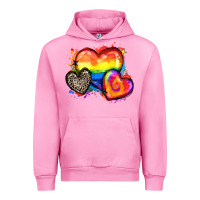 Fuchsia Pink pride hearts Urban Hoodie - Zillion Design Studio