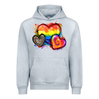 Heather Grey pride hearts Urban Hoodie - Zillion Design Studio