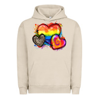Pigment French Oak pride hearts Urban Hoodie - Zillion Design Studio