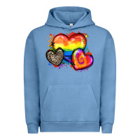 Pigment Pebble Blue pride hearts Urban Hoodie - Zillion Design Studio