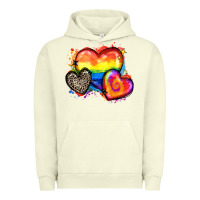 Pigment Pistachio pride hearts Urban Hoodie - Zillion Design Studio