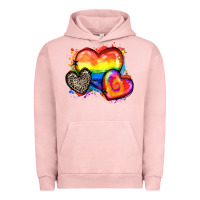 Pigment Salmon pride hearts Urban Hoodie - Zillion Design Studio