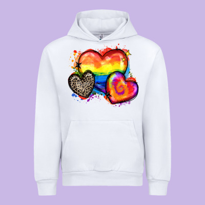 Pride Hearts Urban Hoodie Designed By Zillion Design Studio