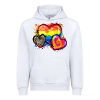 White pride hearts Urban Hoodie - Zillion Design Studio