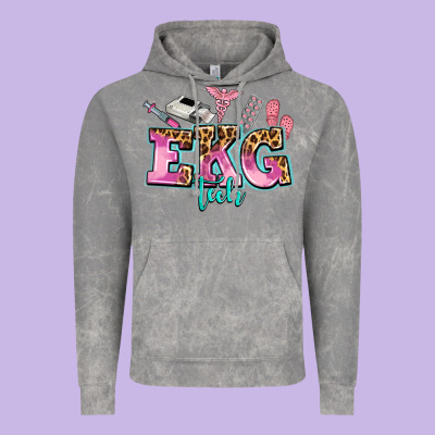 Ekg Tech Vintage Hoodie Designed By Adodesignshop