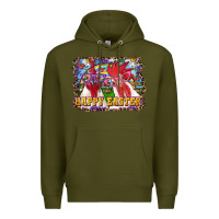 Army Green happy easter roosters Premium Hoodie - RanaPortraitStore