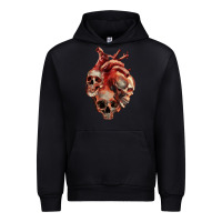 Black Heart Skulls Urban Hoodie - RanaPortraitStore