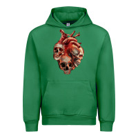 Emerald Heart Skulls Urban Hoodie - RanaPortraitStore