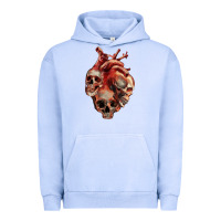 Pigment Grape Ice Heart Skulls Urban Hoodie - RanaPortraitStore