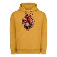 Pigment Peanut Butter Heart Skulls Urban Hoodie - RanaPortraitStore