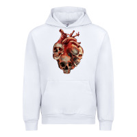 White Heart Skulls Urban Hoodie - RanaPortraitStore