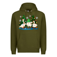 Army Green christmas duck Premium Hoodie - Zillion Design Studio