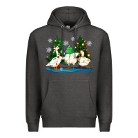 Charcoal Heather christmas duck Premium Hoodie - Zillion Design Studio