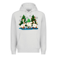 Dove Grey christmas duck Premium Hoodie - Zillion Design Studio