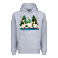 Heather Grey christmas duck Premium Hoodie - Zillion Design Studio