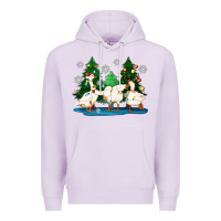 Lilac christmas duck Premium Hoodie - Zillion Design Studio