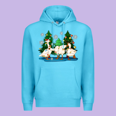 Christmas Duck Premium Hoodie Designed By Zillion Design Studio
