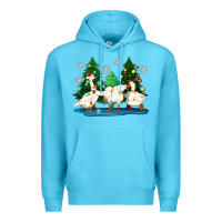 Ocean Blue christmas duck Premium Hoodie - Zillion Design Studio
