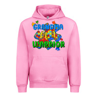 Fuchsia Pink grandma of a warrior Urban Hoodie - Zillion Design Studio