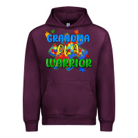 Mauve Wine grandma of a warrior Urban Hoodie - Zillion Design Studio