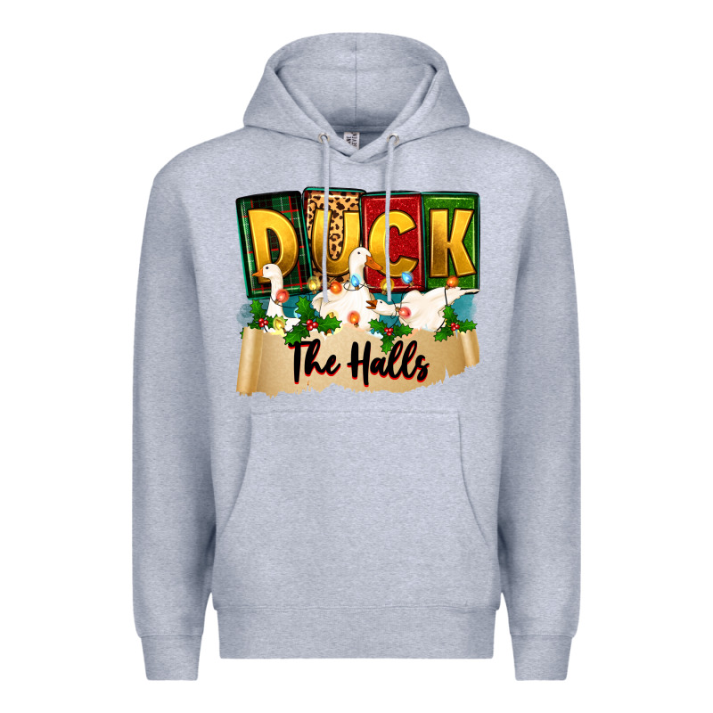 Christmas Duck The Halls Premium Hoodie by Zillion Design Studio | Teevron