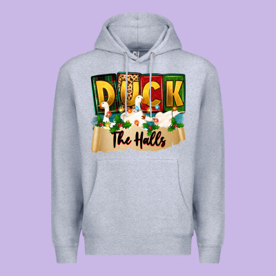 Christmas Duck The Halls Premium Hoodie Designed By Zillion Design Studio