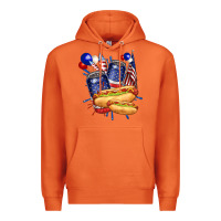Carrot hotdog with beers billie wilder Premium Hoodie - texasbilliewilder