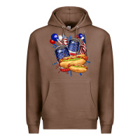 Chestnut hotdog with beers billie wilder Premium Hoodie - texasbilliewilder