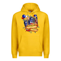 Lemon hotdog with beers billie wilder Premium Hoodie - texasbilliewilder