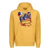 Mustard hotdog with beers billie wilder Premium Hoodie - texasbilliewilder