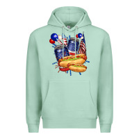 Seafoam hotdog with beers billie wilder Premium Hoodie - texasbilliewilder
