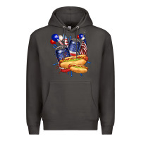 Smoke hotdog with beers billie wilder Premium Hoodie - texasbilliewilder