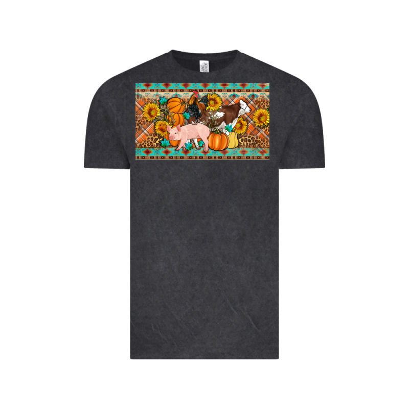 Fall Farm Animals Cow Pig Rooster Vintage Tee by Artiststas | Teevron