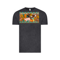 Vintage Black Fall farm animals cow pig rooster Vintage Tee - Artiststas