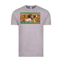Vintage Zinc Fall farm animals cow pig rooster Vintage Tee - Artiststas