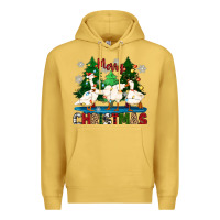 Antique Gold merry christmas duck Premium Hoodie - Zillion Design Studio