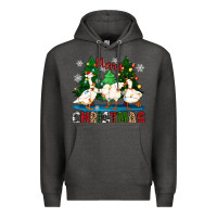 Charcoal Heather merry christmas duck Premium Hoodie - Zillion Design Studio