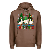 Chestnut merry christmas duck Premium Hoodie - Zillion Design Studio