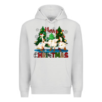 Dove Grey merry christmas duck Premium Hoodie - Zillion Design Studio